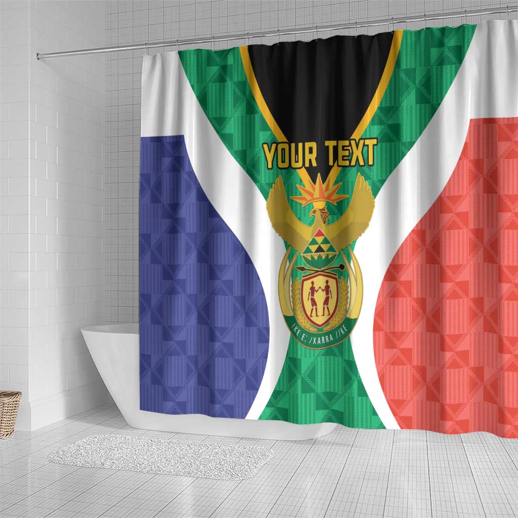 Personalised South Africa Shower Curtain Coat Of Arms Flag Style LT15