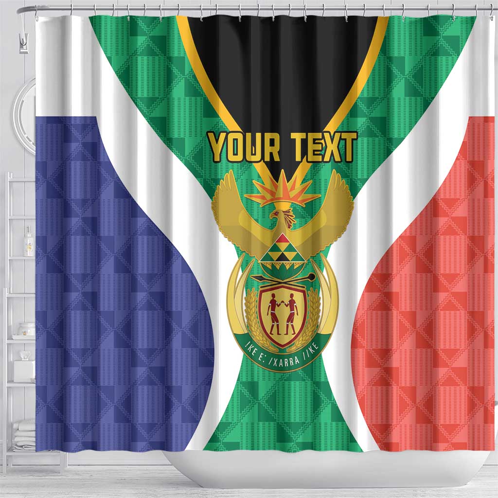 Personalised South Africa Shower Curtain Coat Of Arms Flag Style LT15