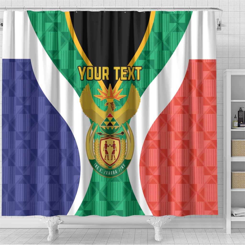 Personalised South Africa Shower Curtain Coat Of Arms Flag Style LT15