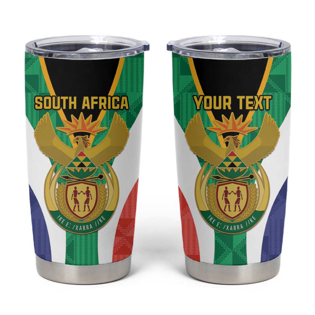 Personalised South Africa Tumbler Cup Coat Of Arms Flag Style LT15