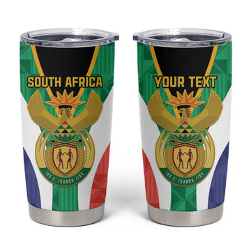 Personalised South Africa Tumbler Cup Coat Of Arms Flag Style LT15
