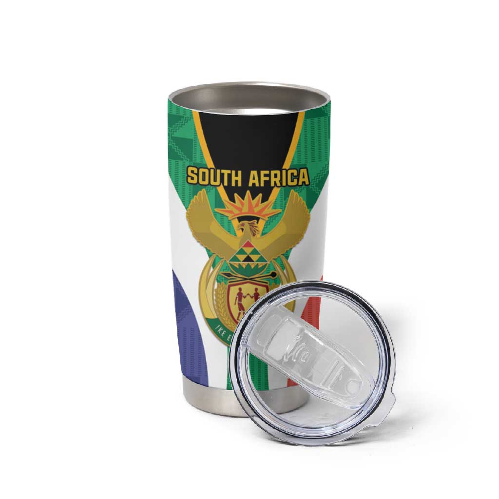 Personalised South Africa Tumbler Cup Coat Of Arms Flag Style LT15