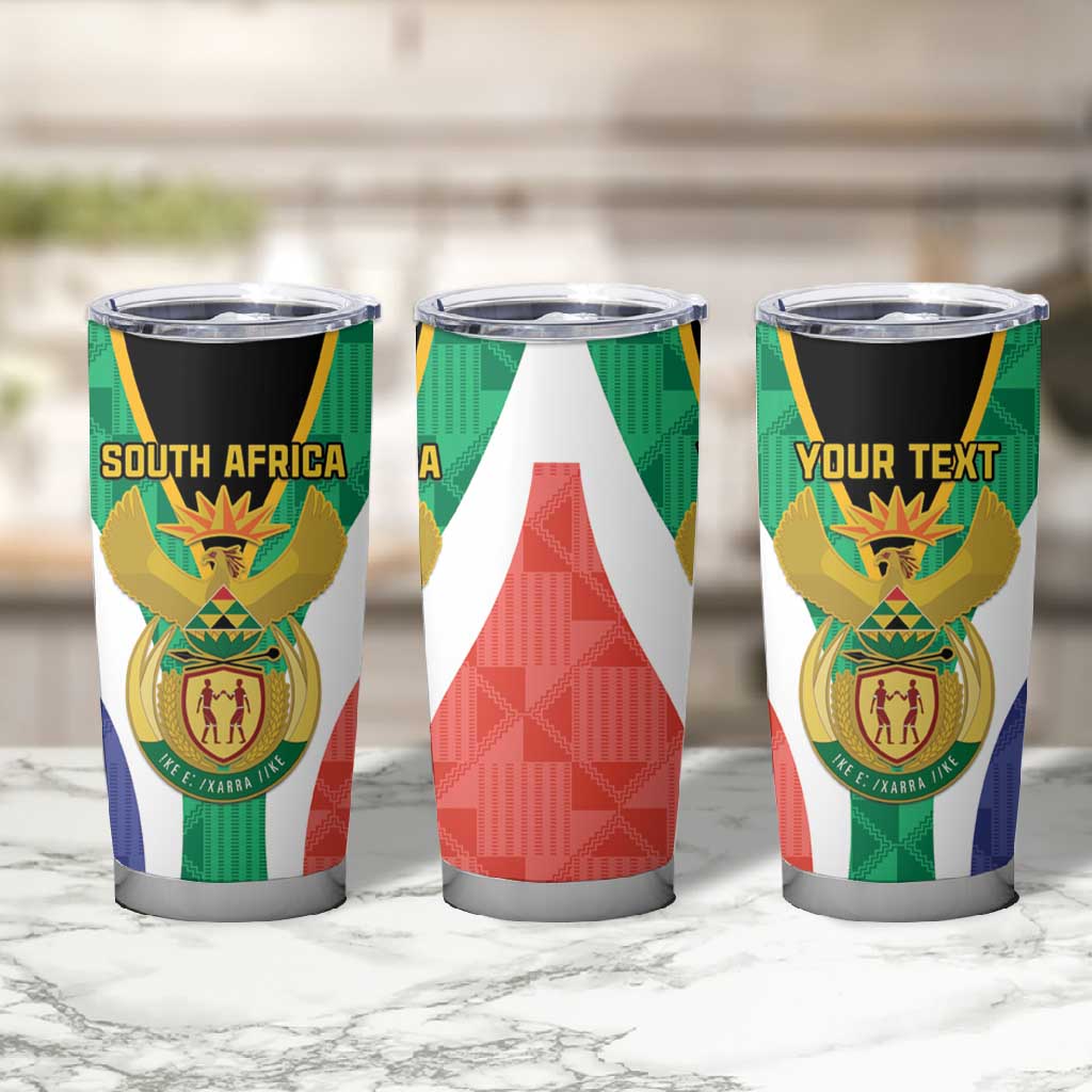 Personalised South Africa Tumbler Cup Coat Of Arms Flag Style LT15