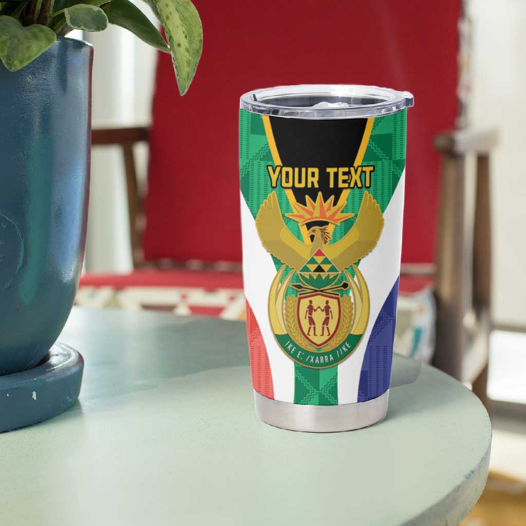 Personalised South Africa Tumbler Cup Coat Of Arms Flag Style LT15