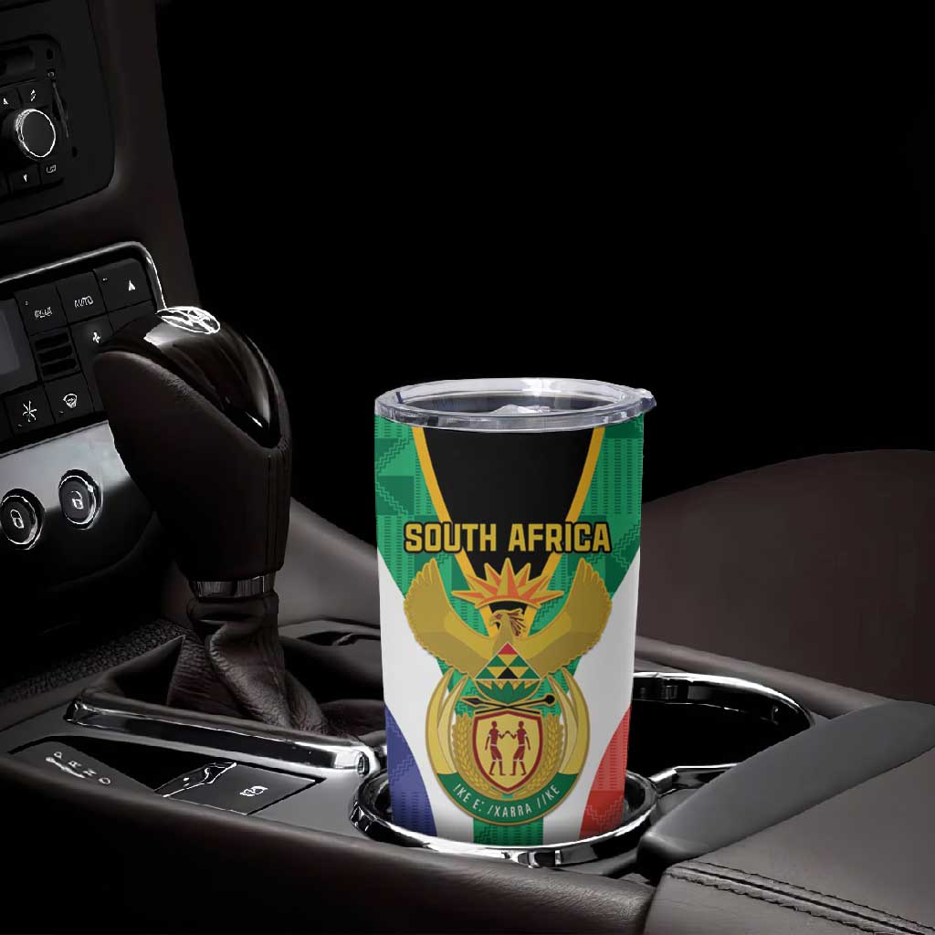 Personalised South Africa Tumbler Cup Coat Of Arms Flag Style LT15