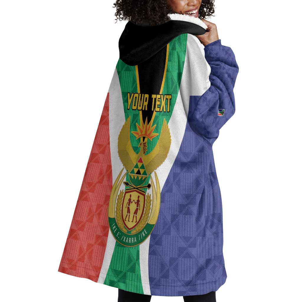 Personalised South Africa Wearable Blanket Hoodie Coat Of Arms Flag Style LT15