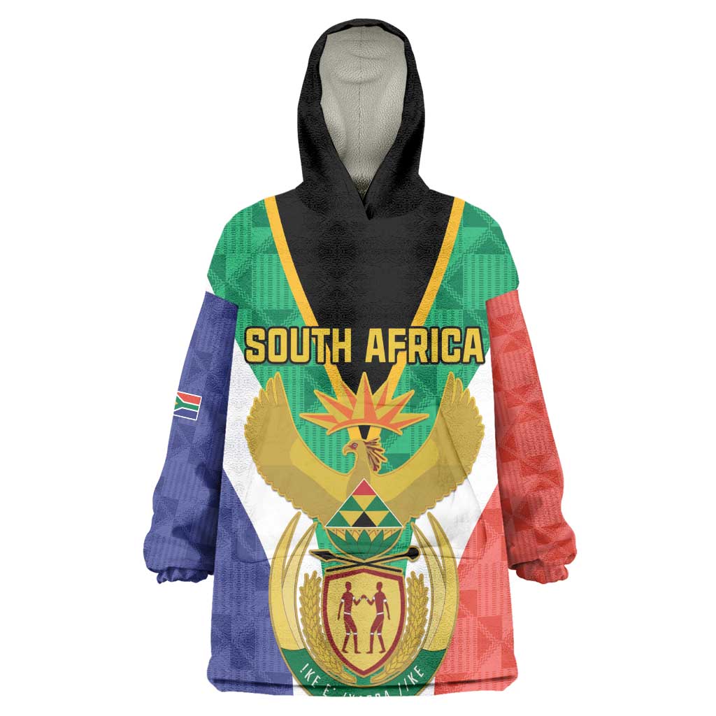 Personalised South Africa Wearable Blanket Hoodie Coat Of Arms Flag Style LT15