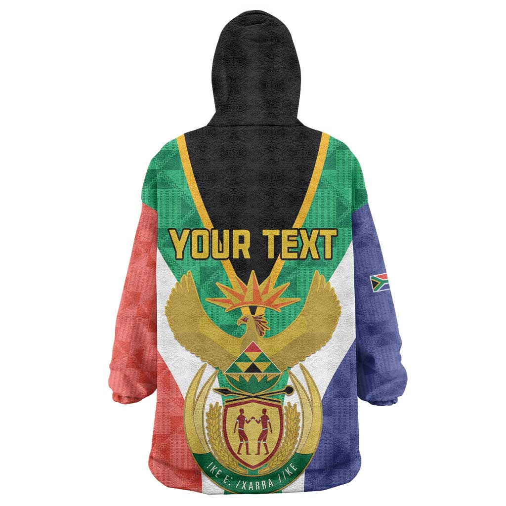 Personalised South Africa Wearable Blanket Hoodie Coat Of Arms Flag Style LT15