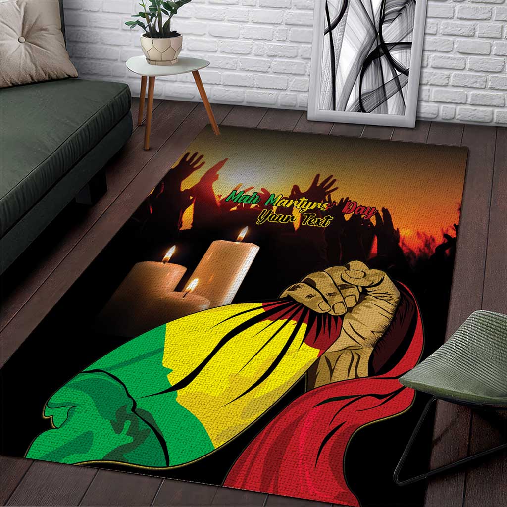 Personalised Proud Mali Martyrs Day In Memory Area Rug LT15