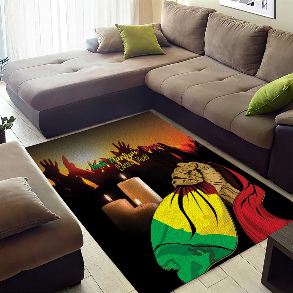 Personalised Proud Mali Martyrs Day In Memory Area Rug LT15