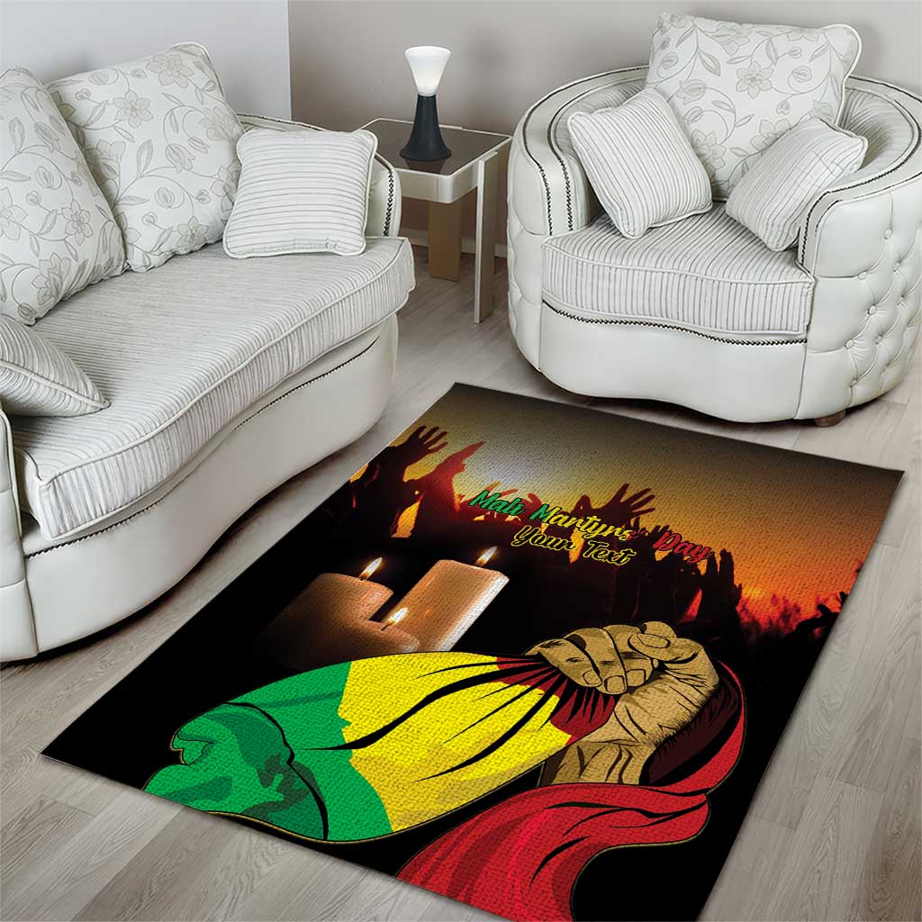 Personalised Proud Mali Martyrs Day In Memory Area Rug LT15