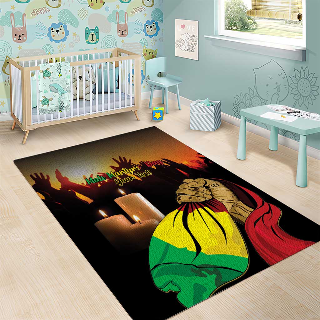 Personalised Proud Mali Martyrs Day In Memory Area Rug LT15