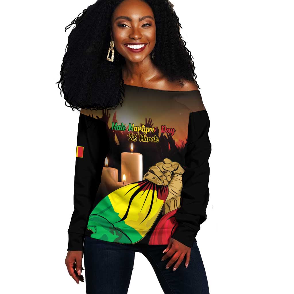 Personalised Proud Mali Martyrs Day In Memory Off Shoulder Sweater LT15