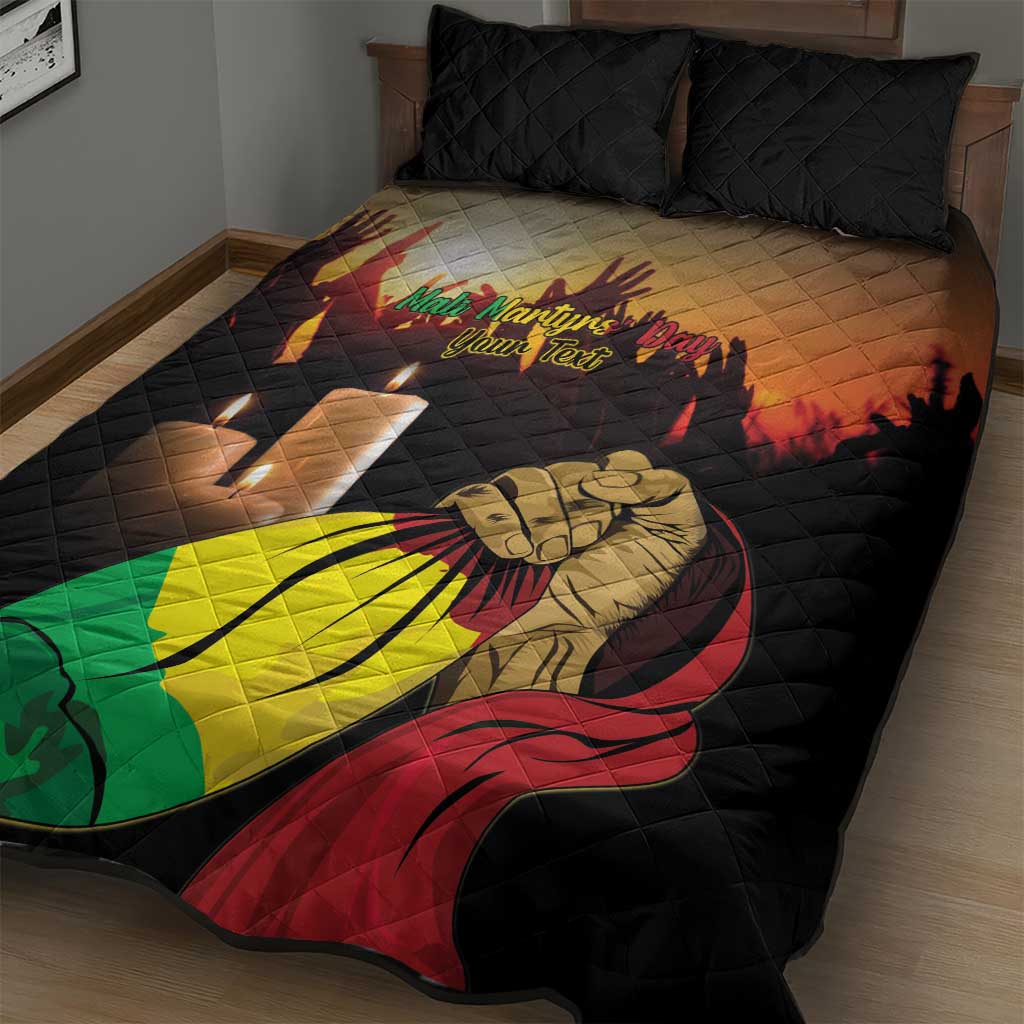 Personalised Proud Mali Martyrs Day In Memory Quilt Bed Set LT15