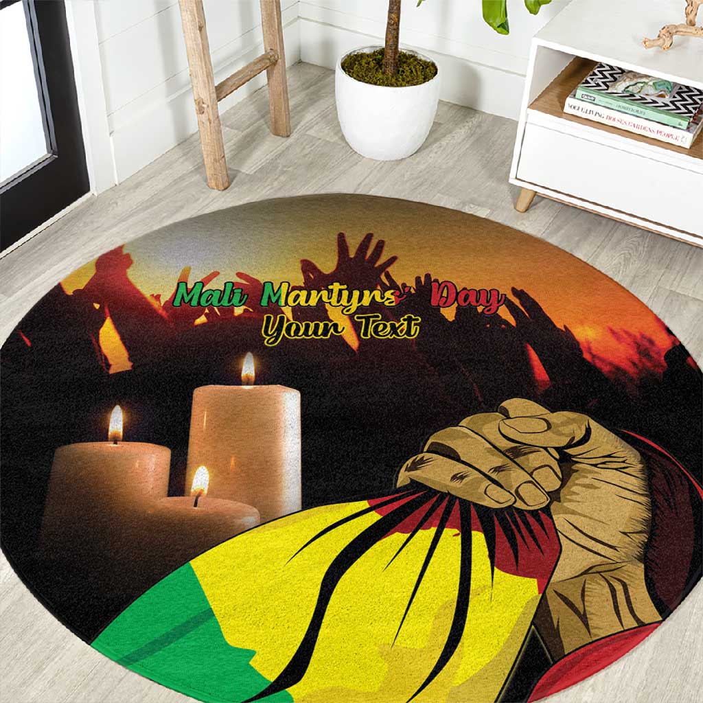 Personalised Proud Mali Martyrs Day In Memory Round Carpet LT15