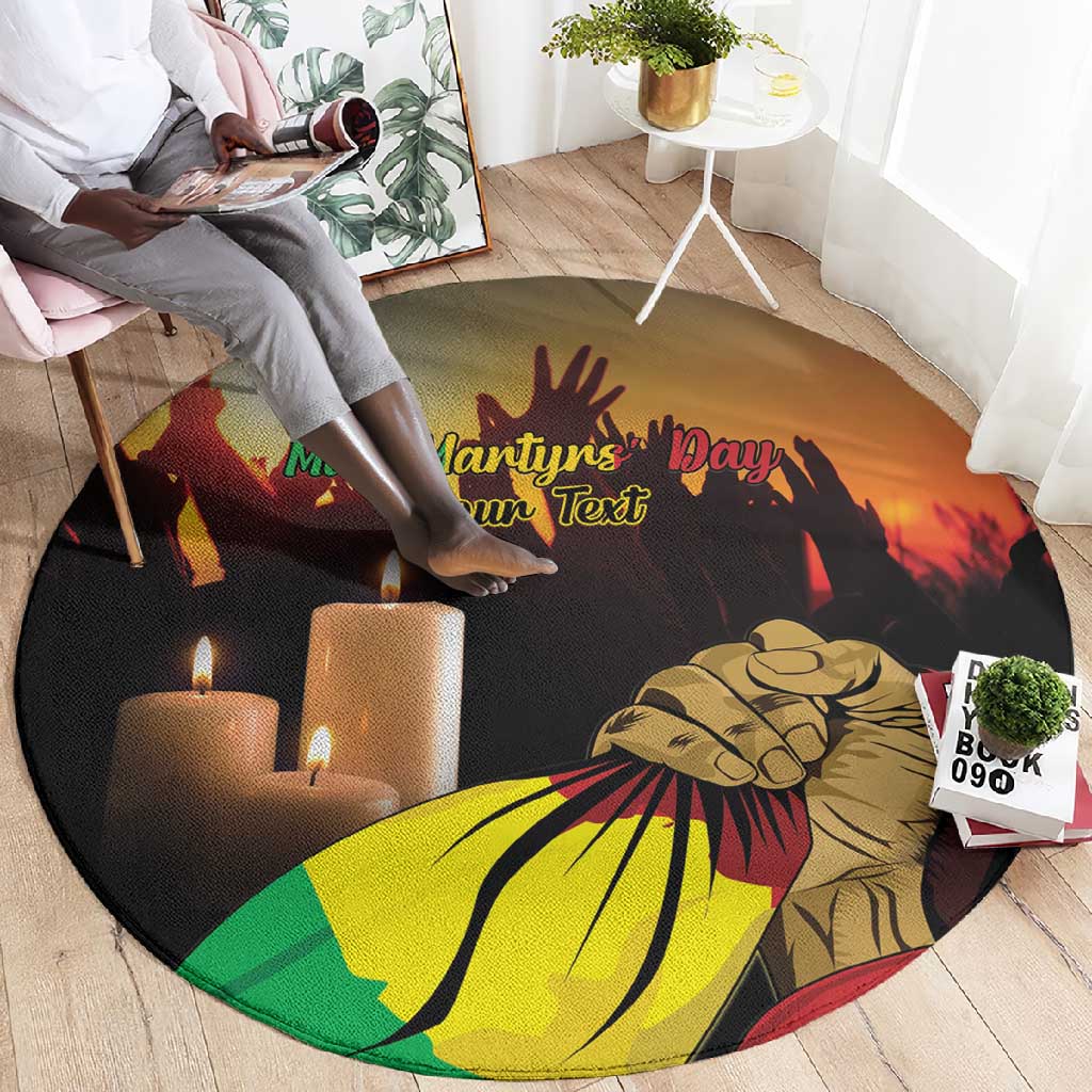 Personalised Proud Mali Martyrs Day In Memory Round Carpet LT15
