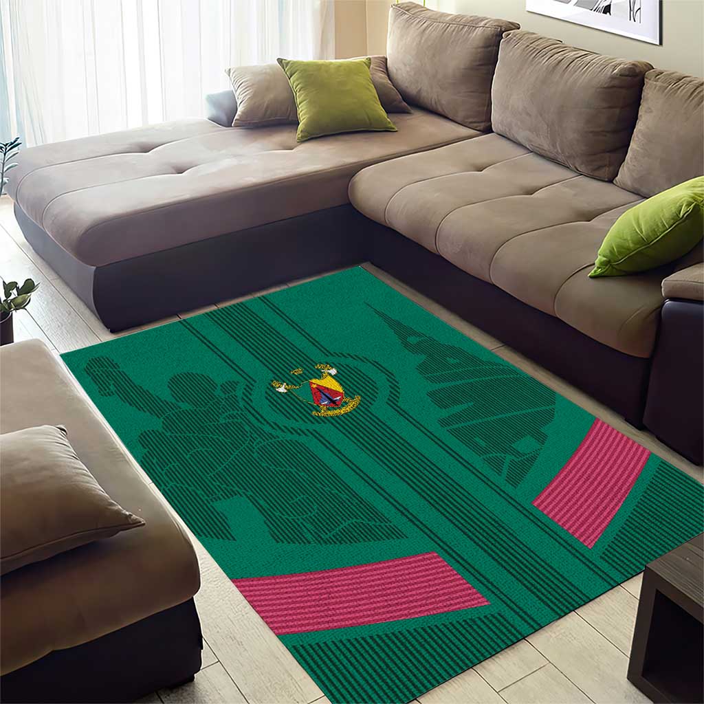 Custom Cameroun Football Area Rug Allez les Lions LT15