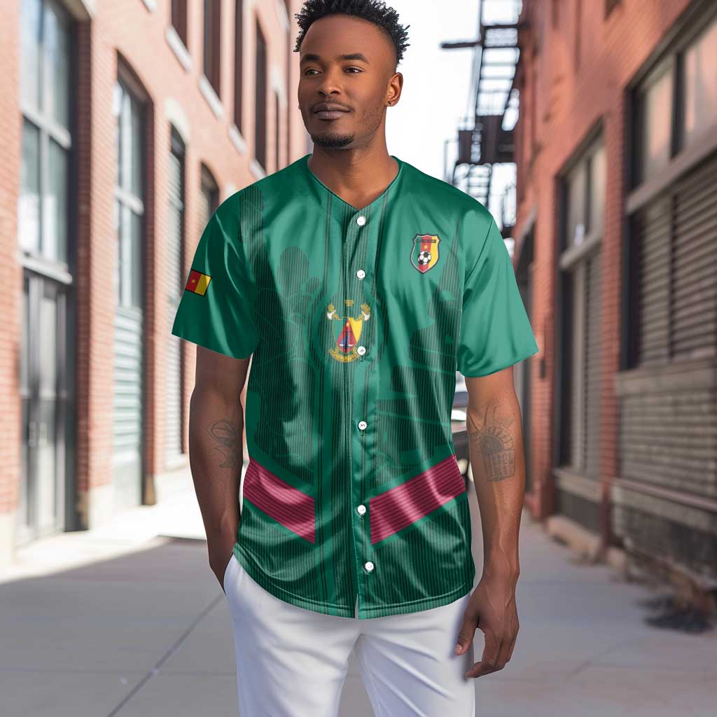 Custom Cameroun Football Baseball Jersey Allez les Lions LT15