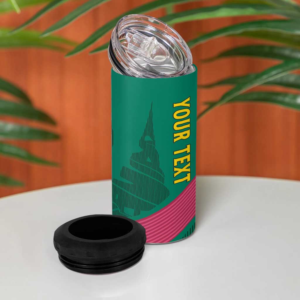 Custom Cameroun Football 4 in 1 Can Cooler Tumbler Allez les Lions LT15