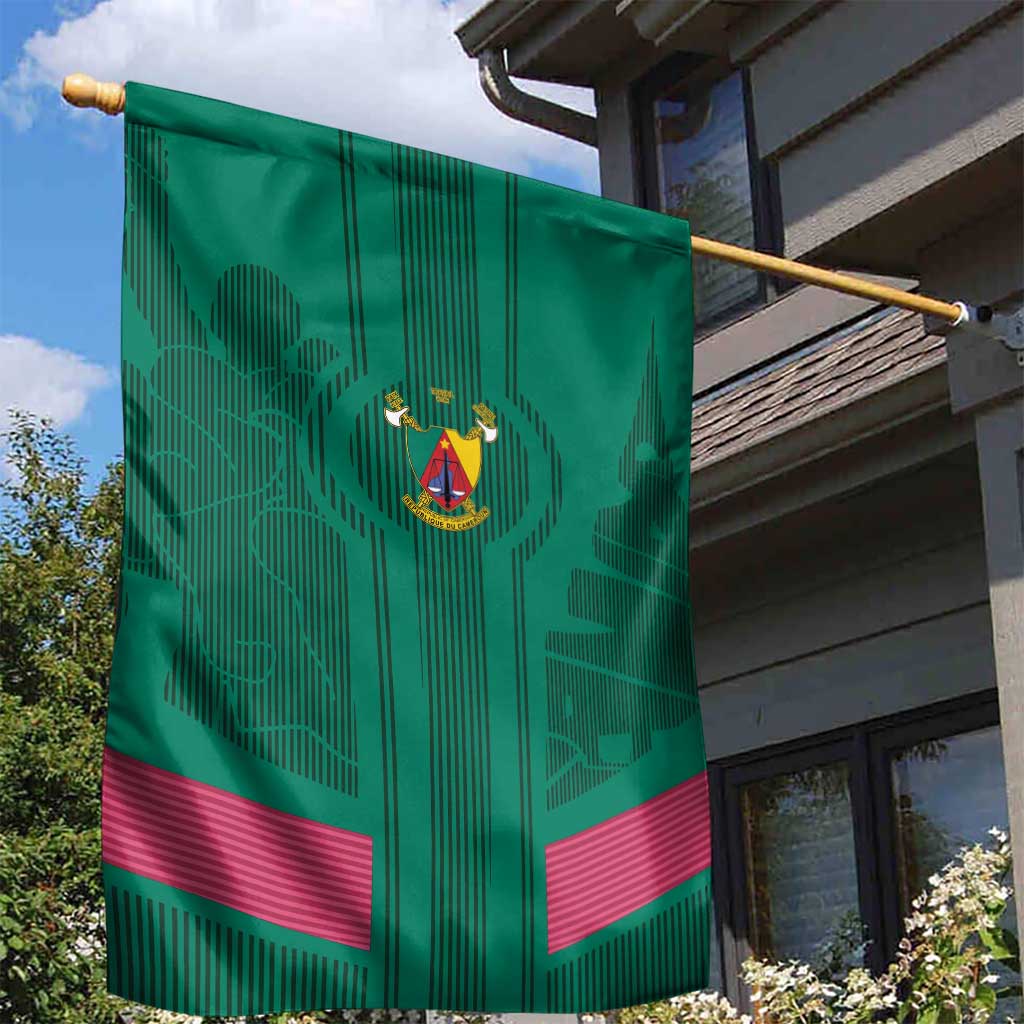Custom Cameroun Football Garden Flag Allez les Lions LT15