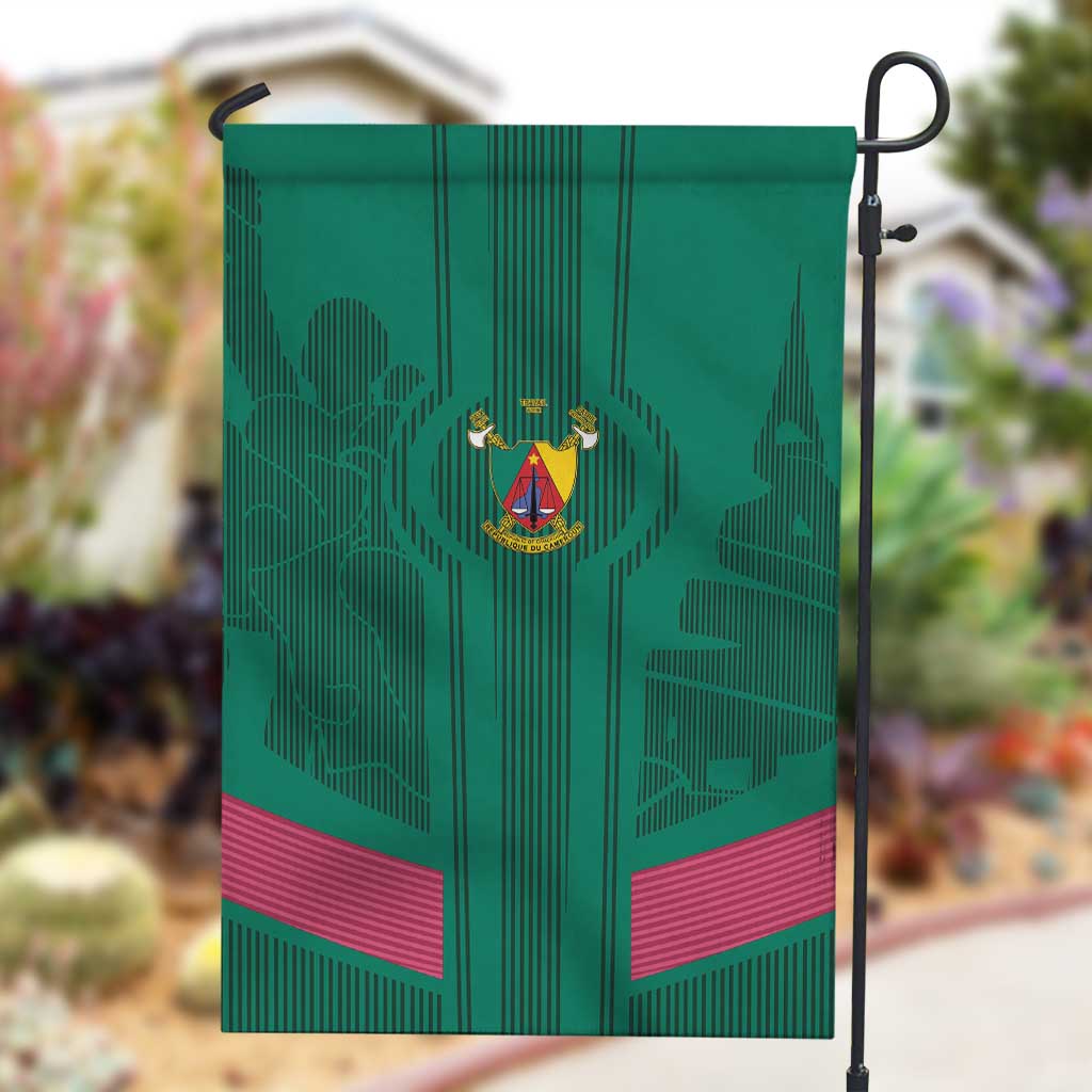 Custom Cameroun Football Garden Flag Allez les Lions LT15