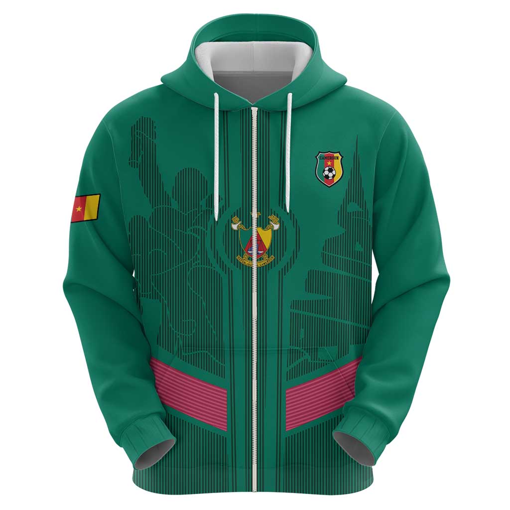 Custom Cameroon Football Hoodie Waka Waka - This Time For Africa LT15