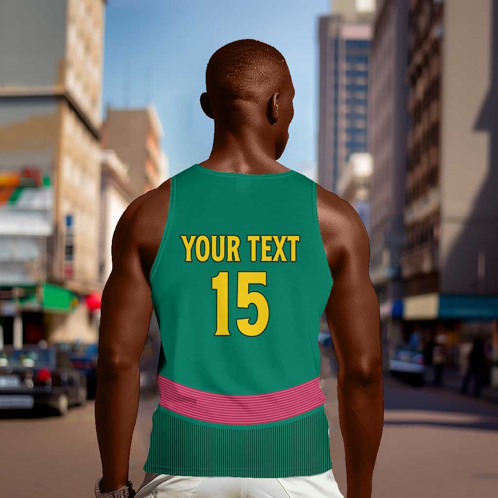 Custom Cameroun Football Men Tank Top Allez les Lions LT15
