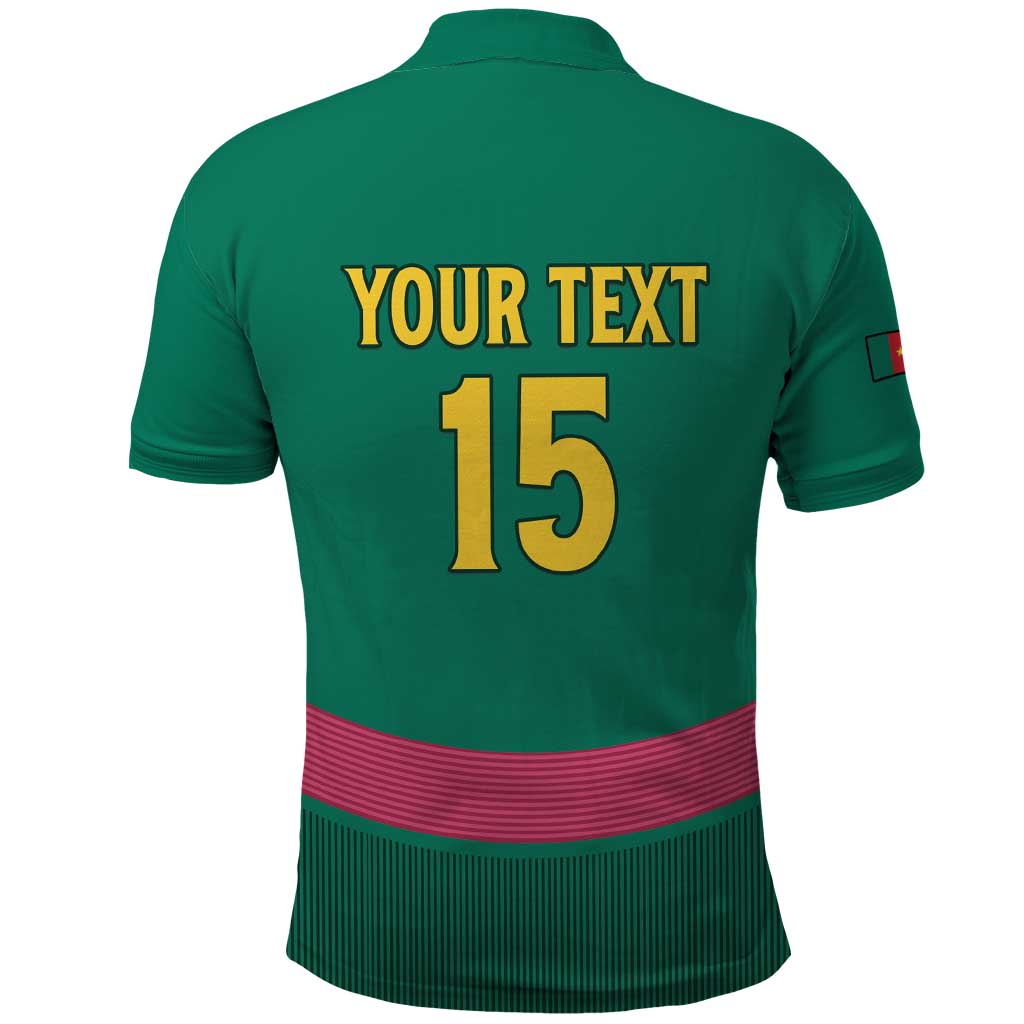 Custom Cameroon Football Polo Shirt Waka Waka - This Time For Africa LT15