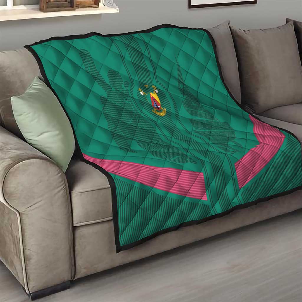 Custom Cameroun Football Quilt Allez les Lions LT15