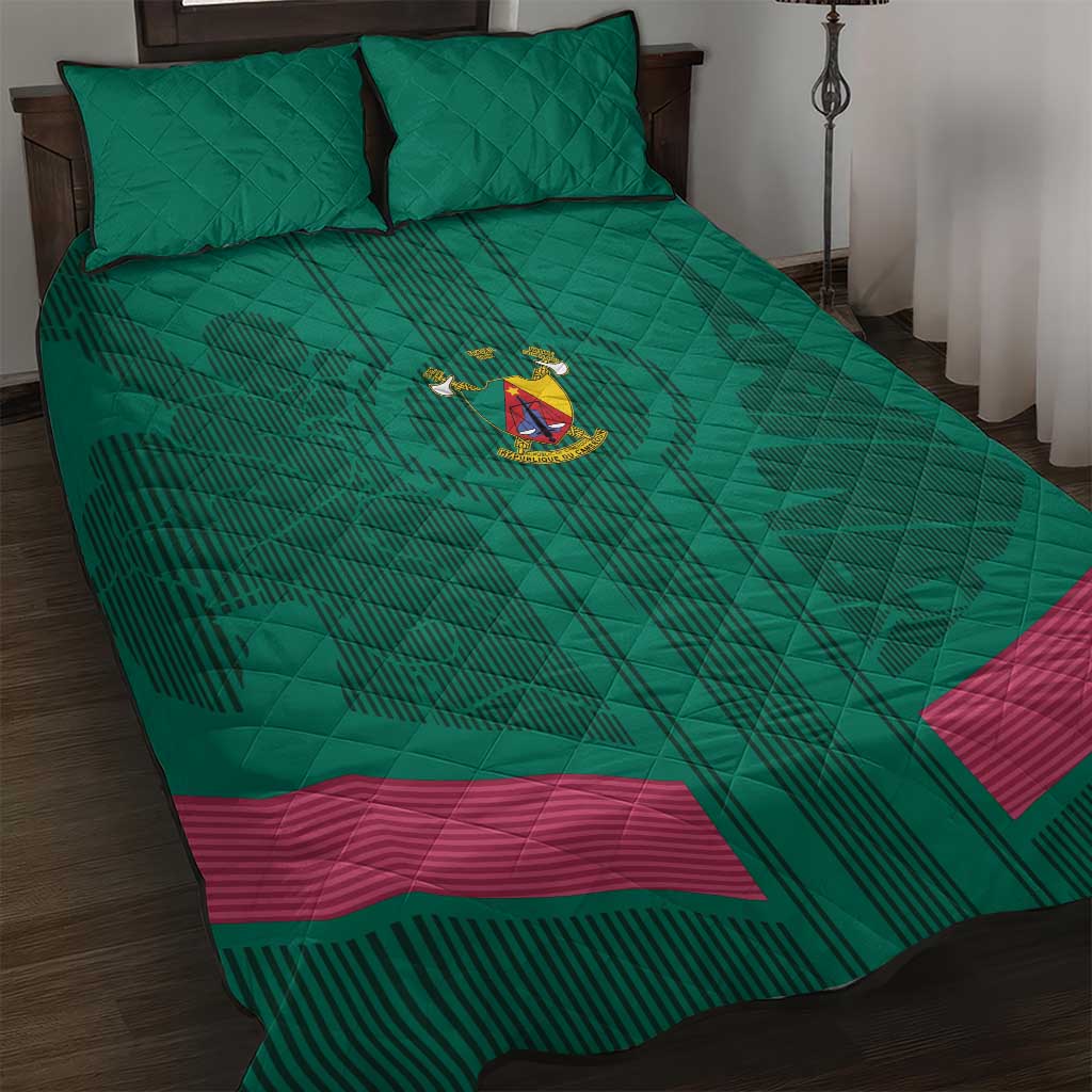 Custom Cameroun Football Quilt Bed Set Allez les Lions LT15