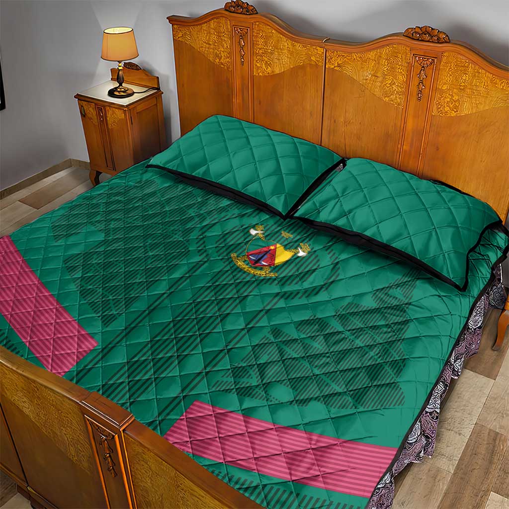 Custom Cameroun Football Quilt Bed Set Allez les Lions LT15