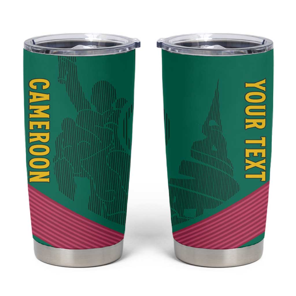 Custom Cameroun Football Tumbler Cup Allez les Lions LT15