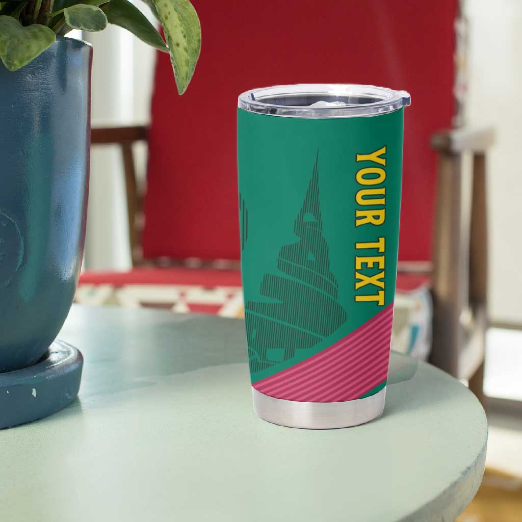 Custom Cameroun Football Tumbler Cup Allez les Lions LT15