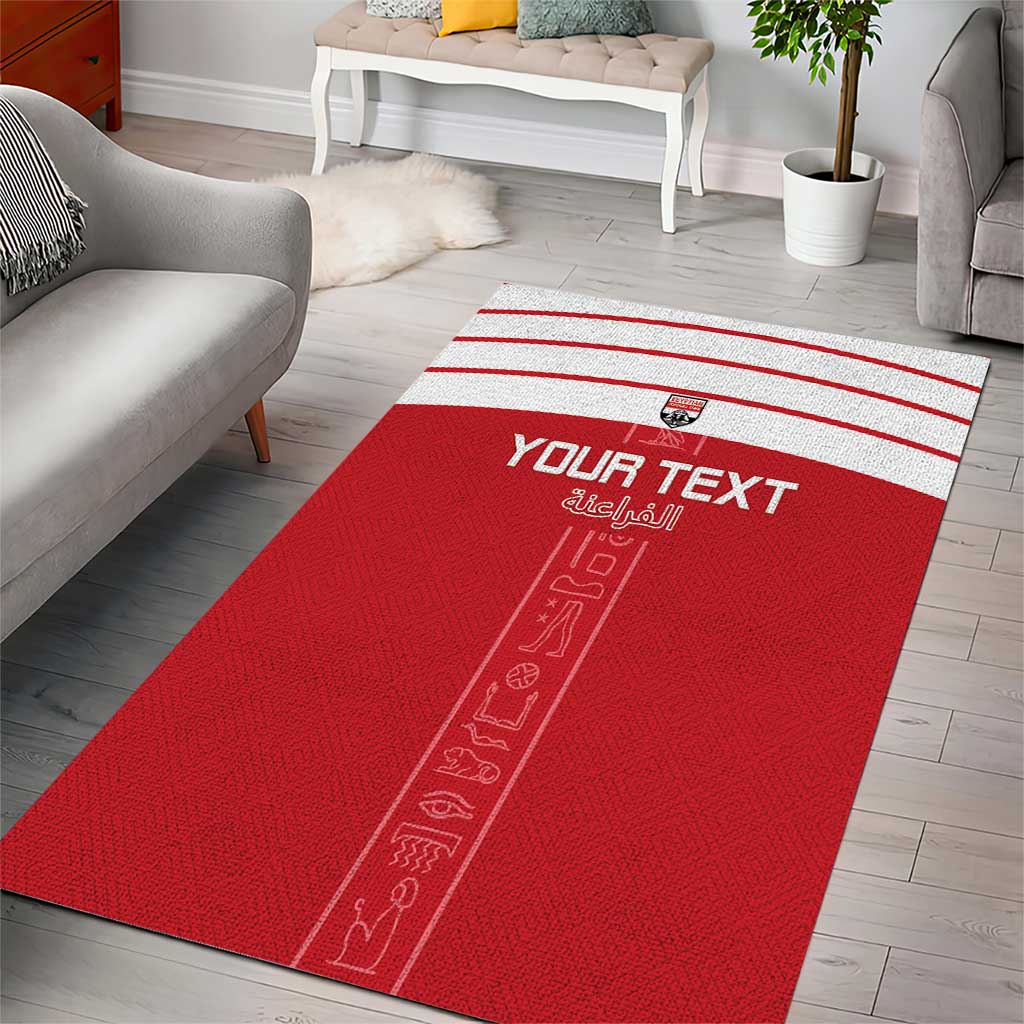 Egyptian Football Custom Area Rug Yalla Masr - Red Ver LT15