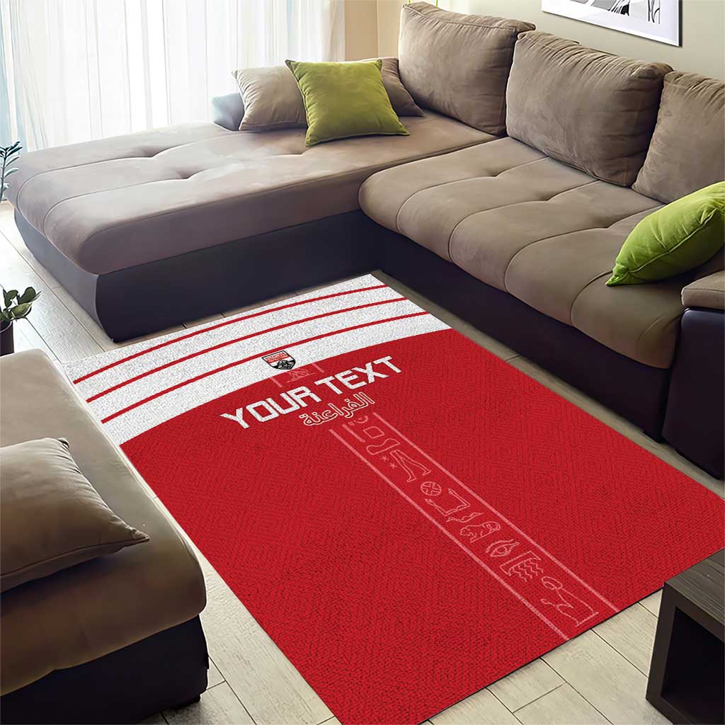 Egyptian Football Custom Area Rug Yalla Masr - Red Ver LT15