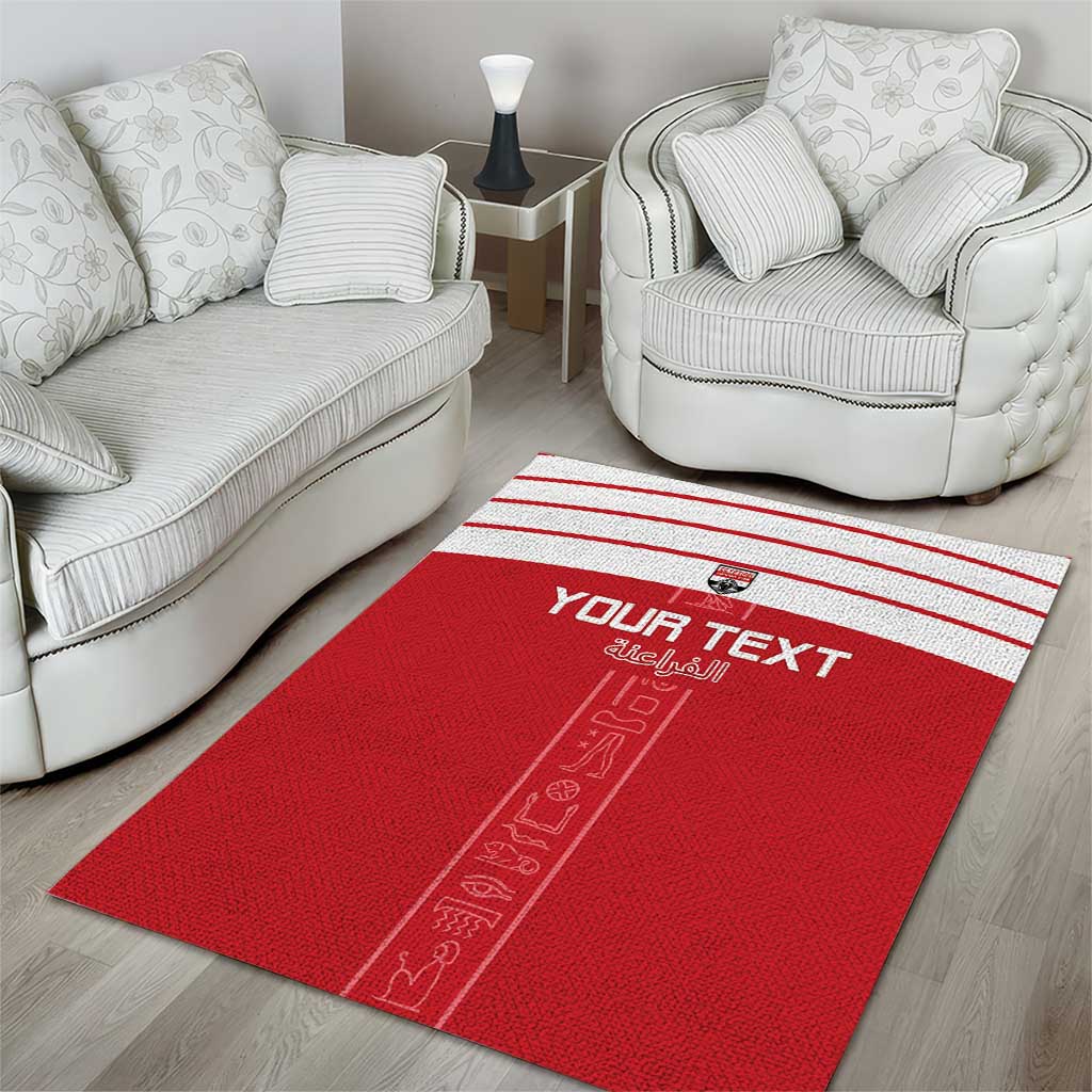 Egyptian Football Custom Area Rug Yalla Masr - Red Ver LT15
