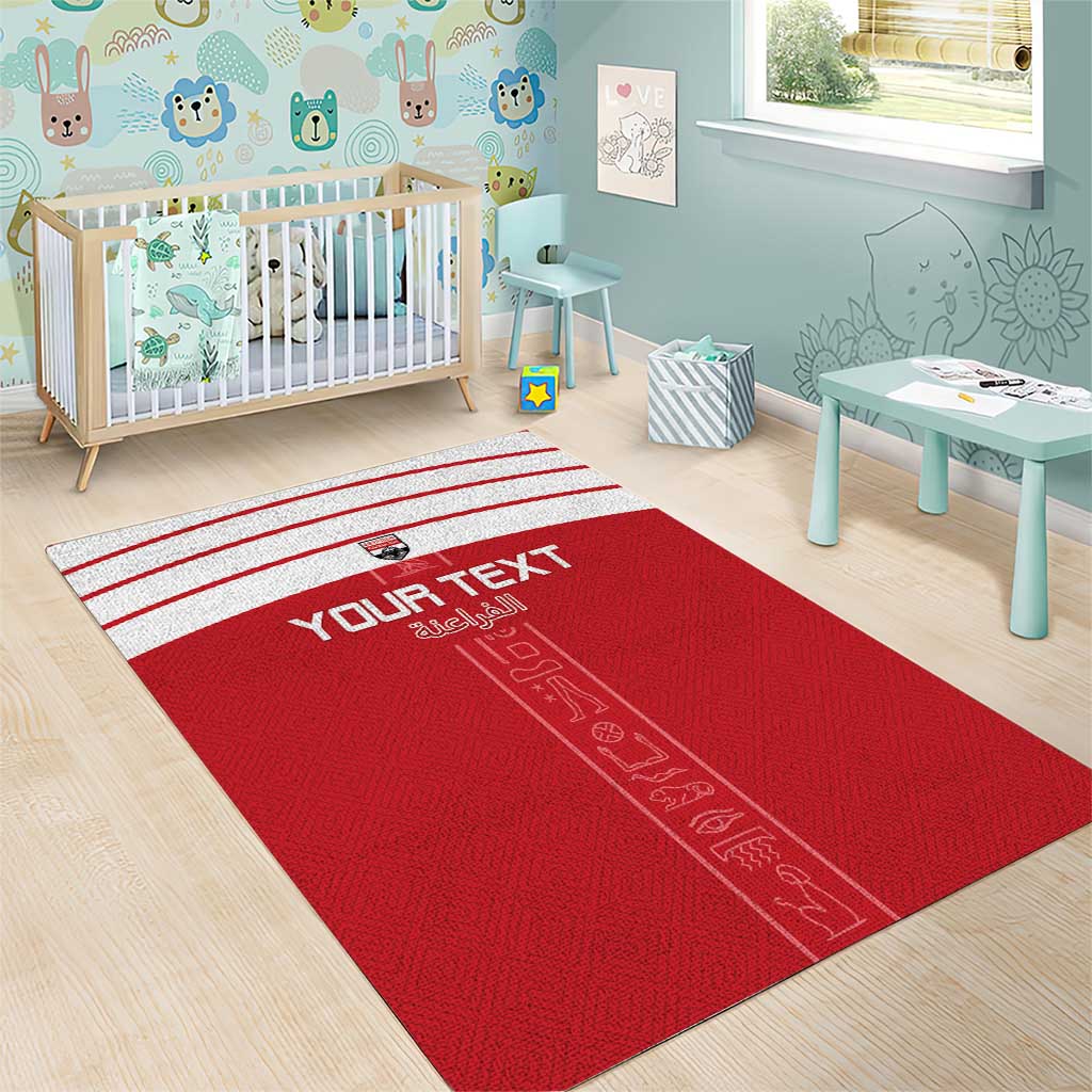 Egyptian Football Custom Area Rug Yalla Masr - Red Ver LT15