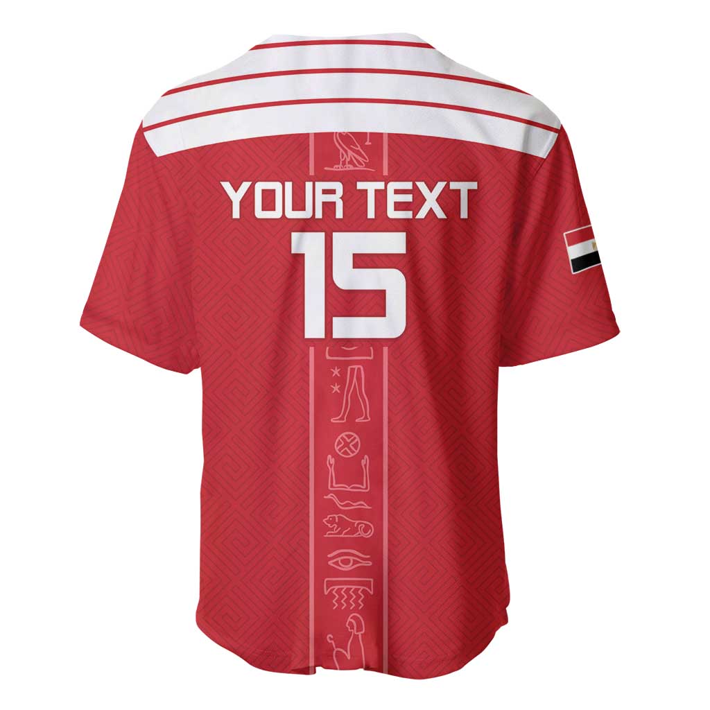 Egyptian Football Custom Baseball Jersey Yalla Masr - Red Ver LT15