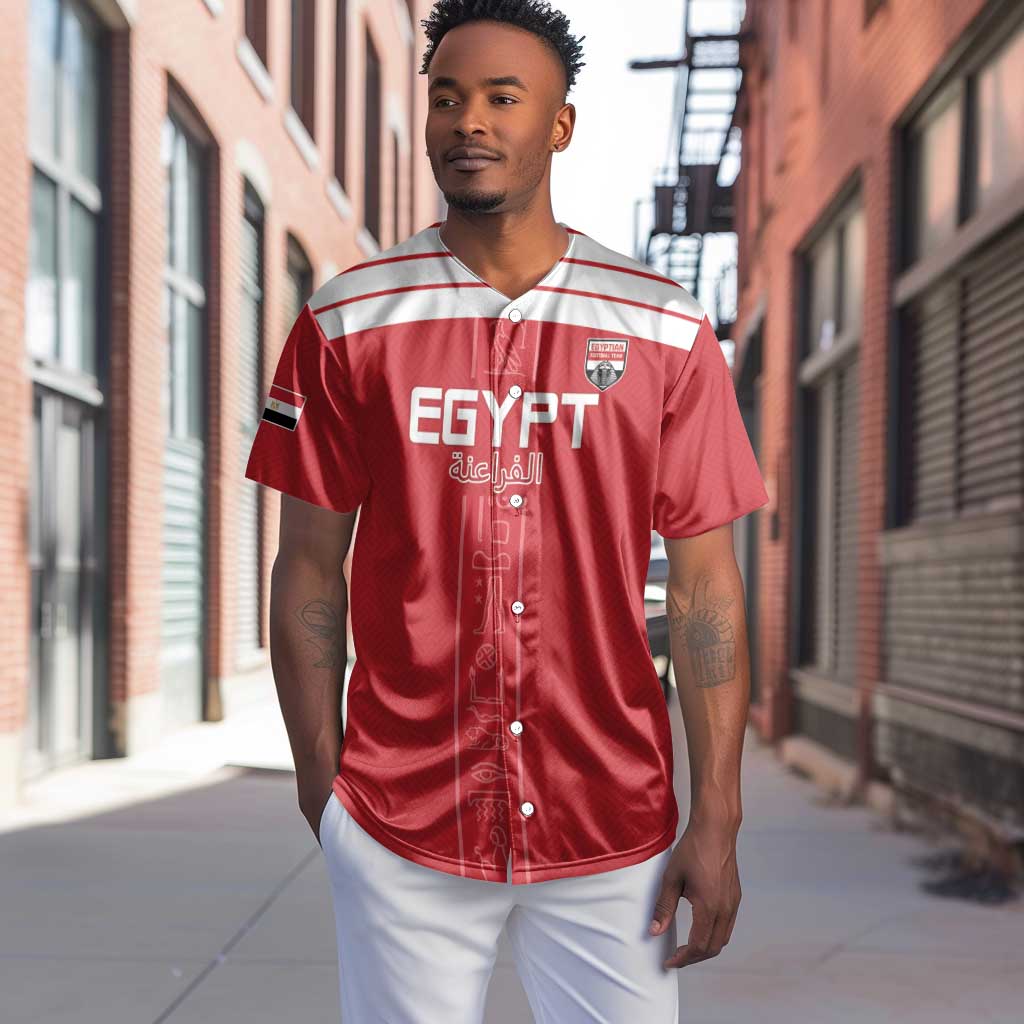 Egyptian Football Custom Baseball Jersey Yalla Masr - Red Ver LT15