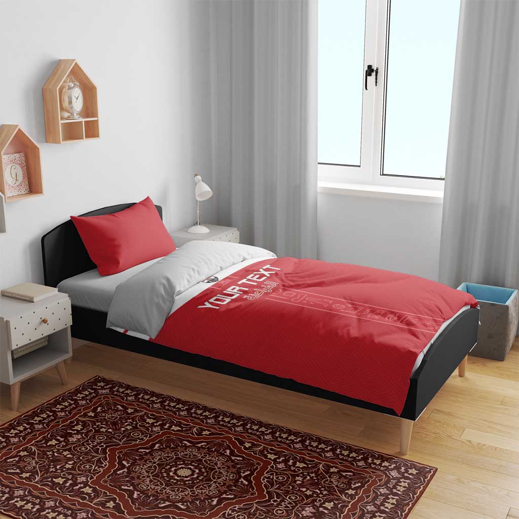 Egyptian Football Custom Bedding Set Yalla Masr - Red Ver LT15