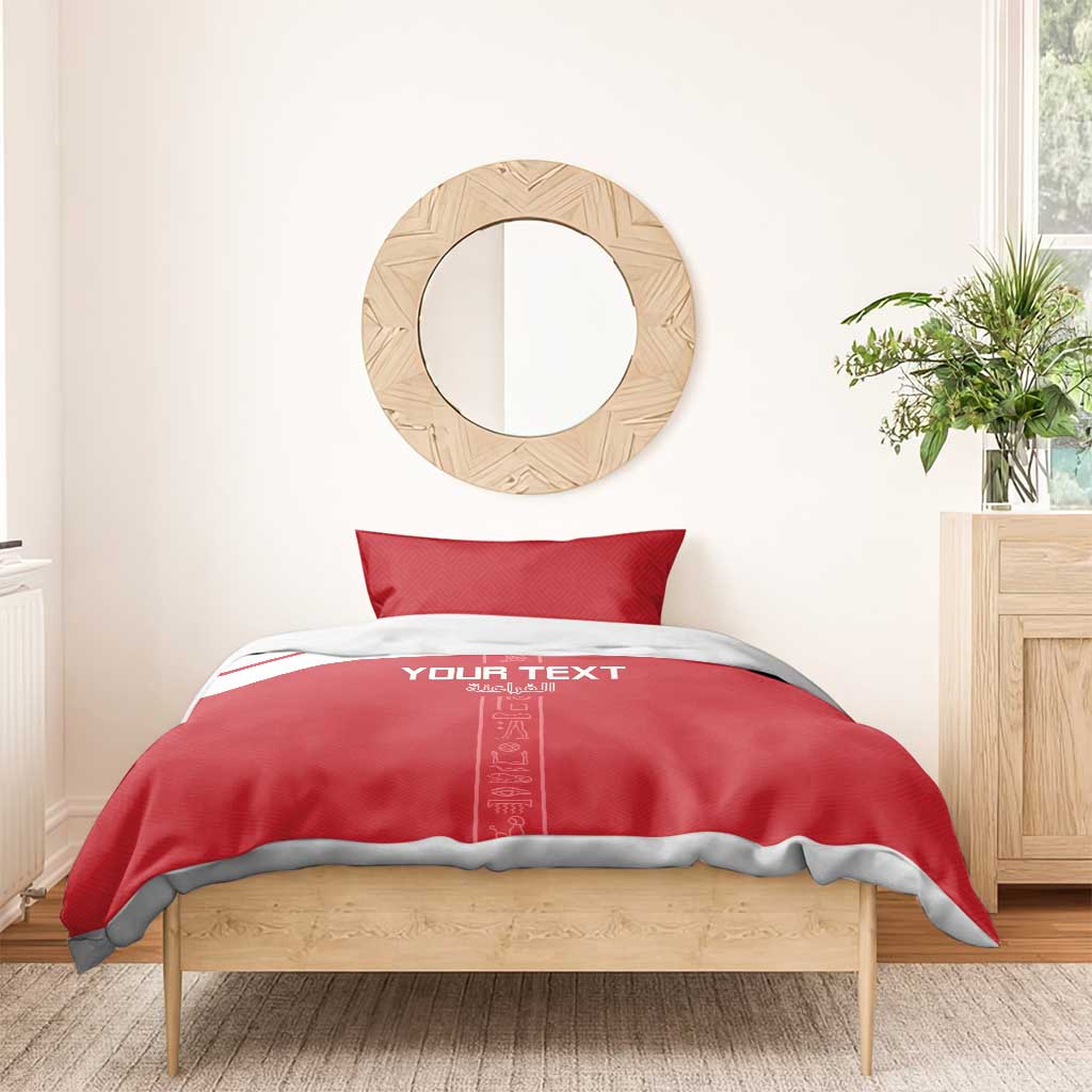 Egyptian Football Custom Bedding Set Yalla Masr - Red Ver LT15
