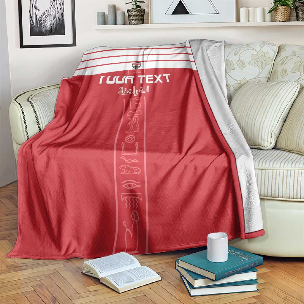 Egyptian Football Custom Blanket Yalla Masr - Red Ver LT15