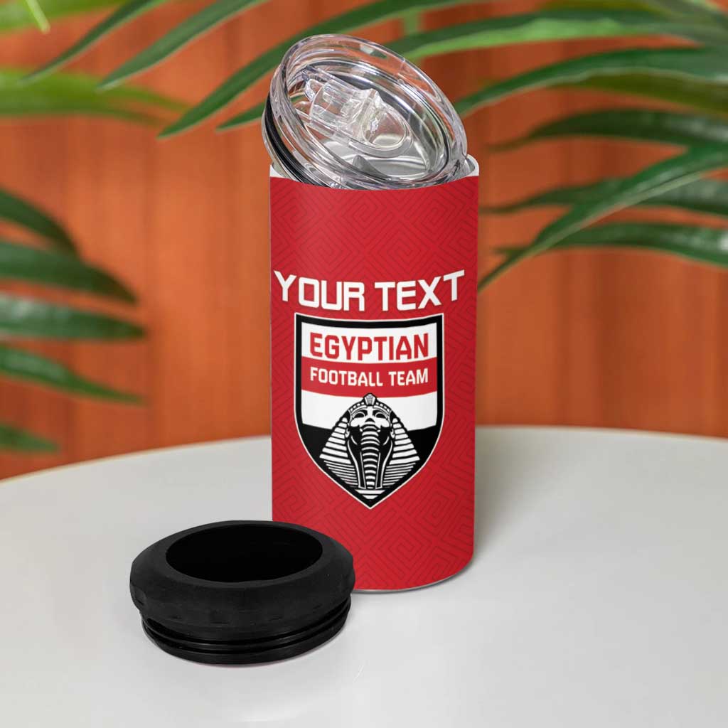 Egyptian Football Custom 4 in 1 Can Cooler Tumbler Yalla Masr - Red Ver LT15