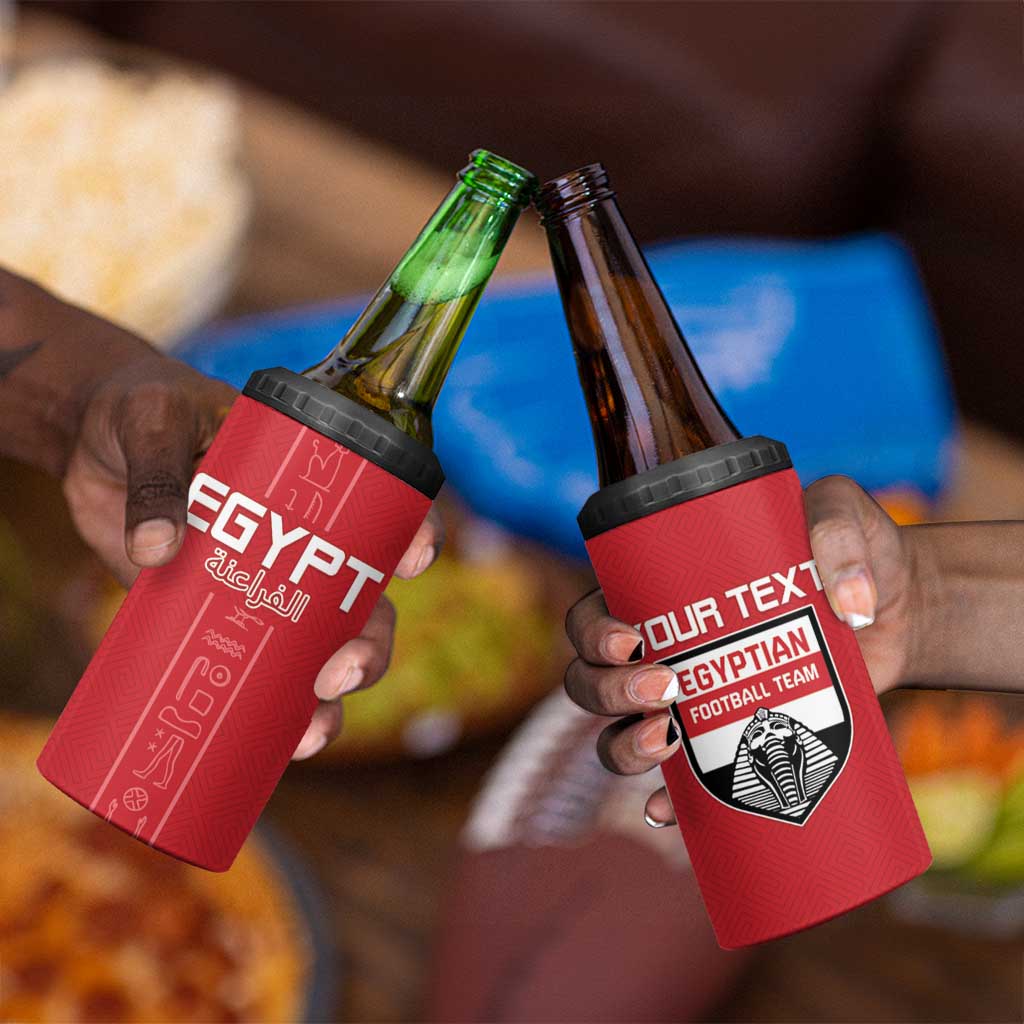 Egyptian Football Custom 4 in 1 Can Cooler Tumbler Yalla Masr - Red Ver LT15