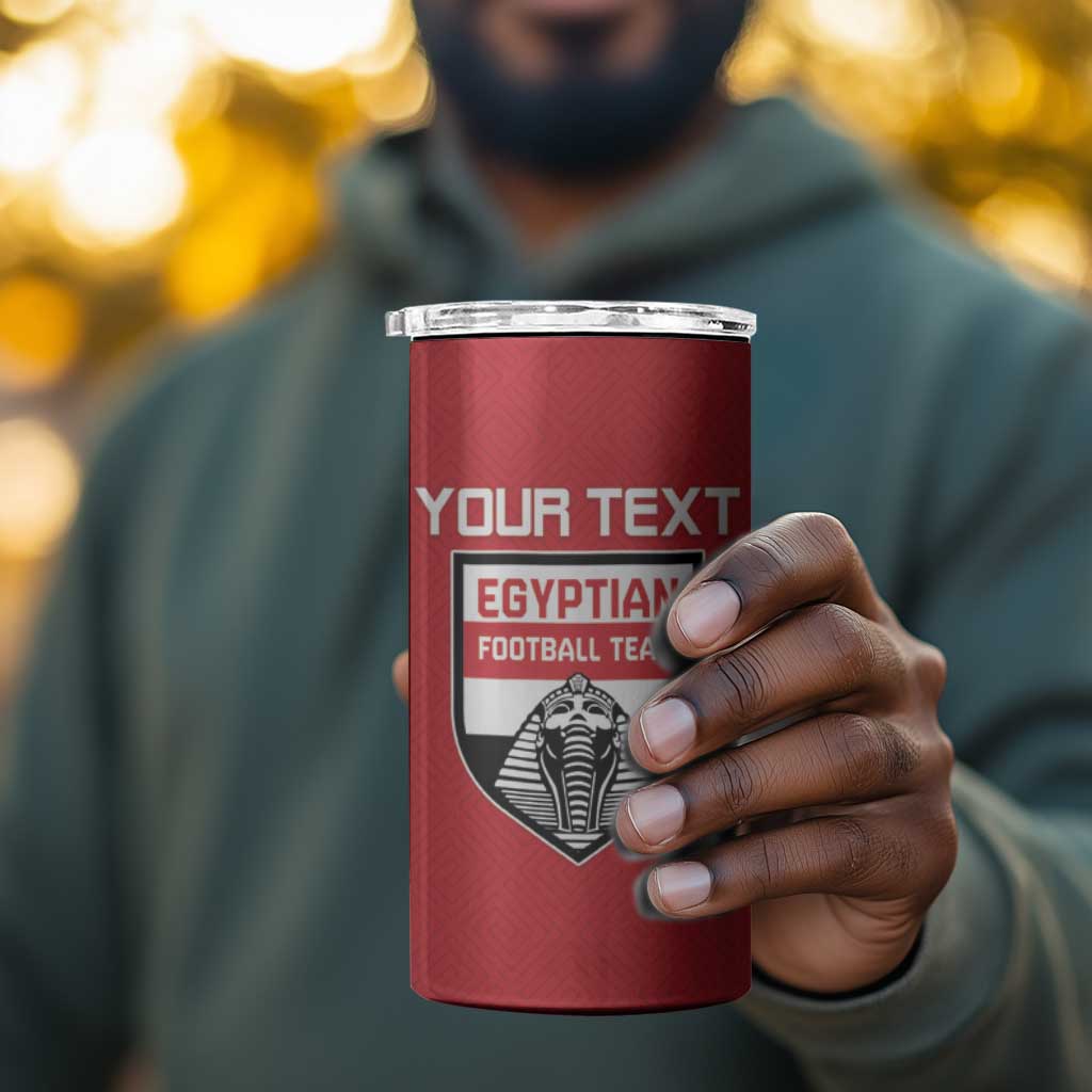 Egyptian Football Custom 4 in 1 Can Cooler Tumbler Yalla Masr - Red Ver LT15
