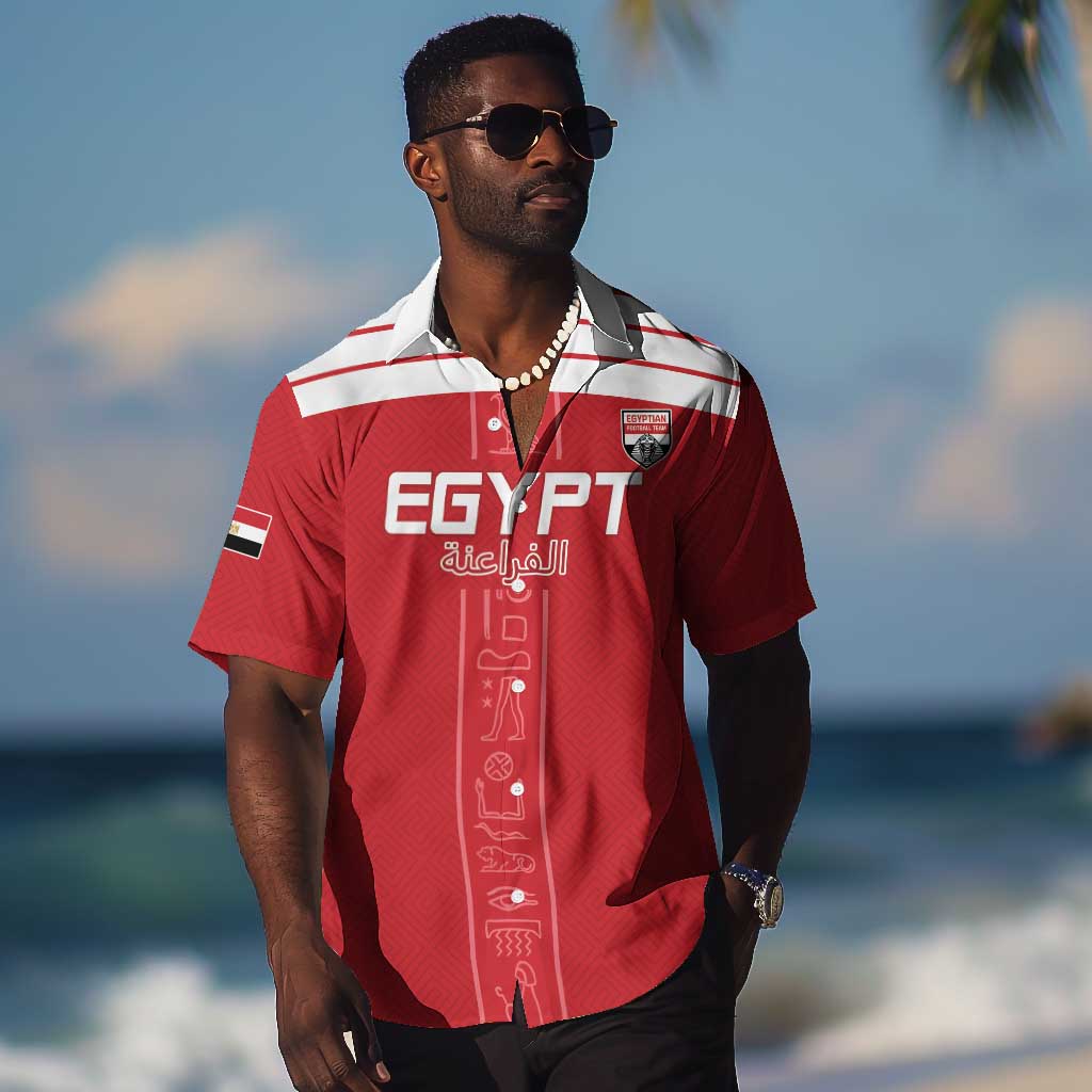 Egyptian Football Custom Hawaiian Shirt Yalla Masr - Red Ver LT15