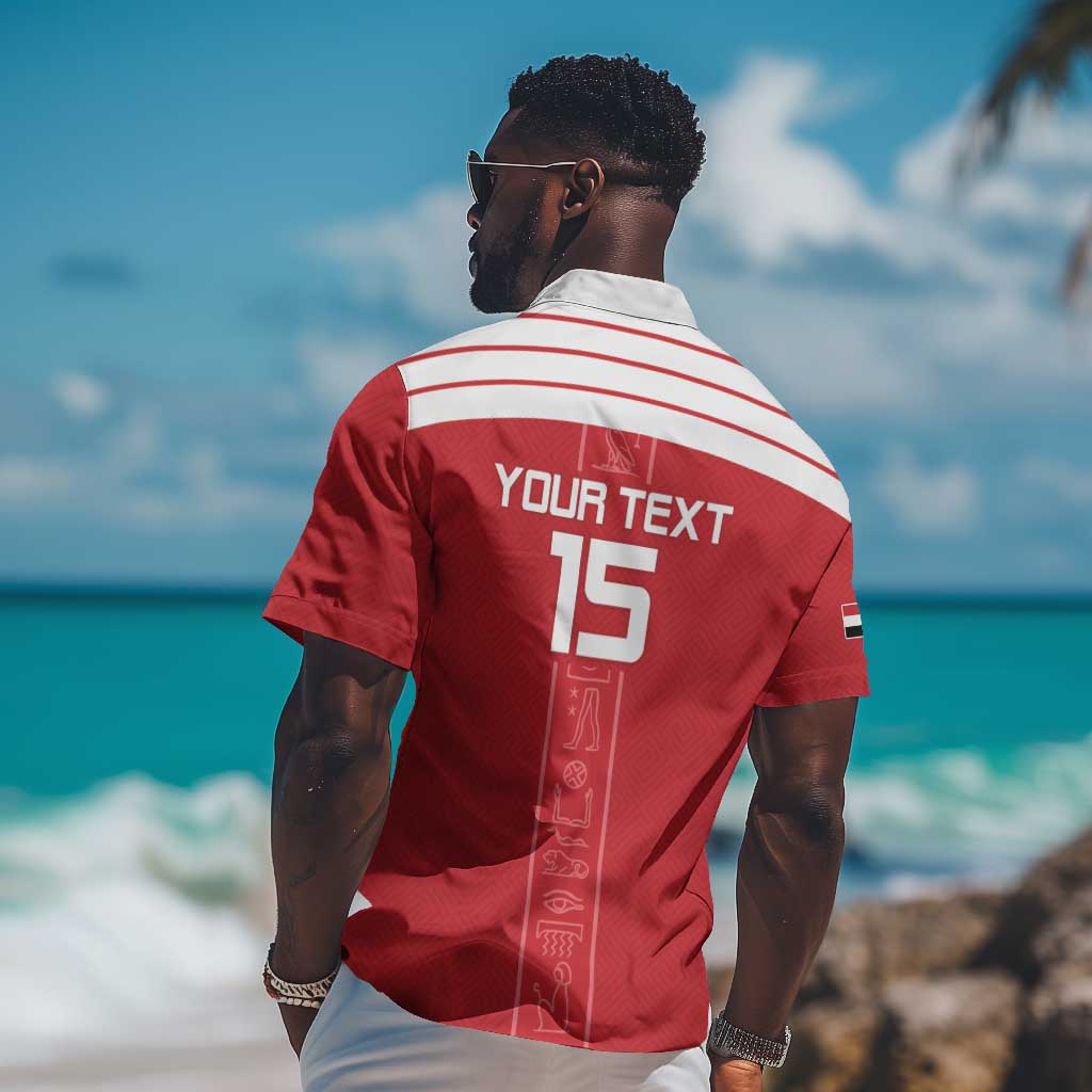 Egyptian Football Custom Hawaiian Shirt Yalla Masr - Red Ver LT15