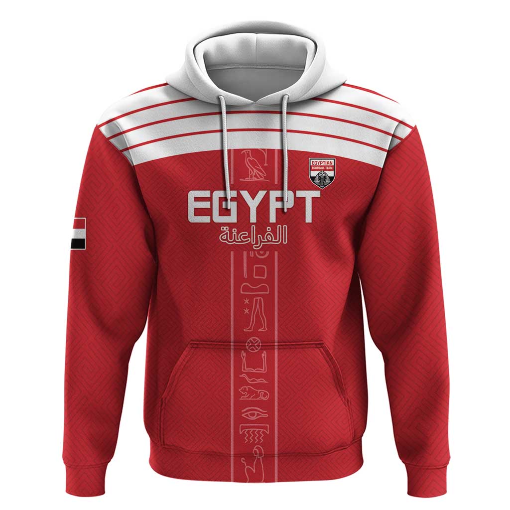 Custom Egypt Football Hoodie Yalla Yalla Pharaohs - Red Ver LT15