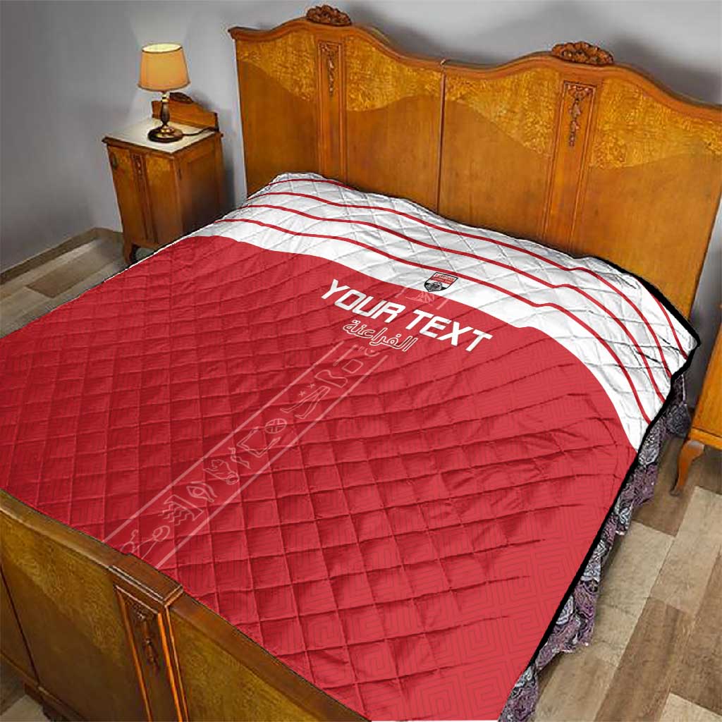 Egyptian Football Custom Quilt Yalla Masr - Red Ver LT15
