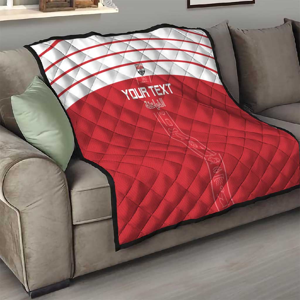 Egyptian Football Custom Quilt Yalla Masr - Red Ver LT15